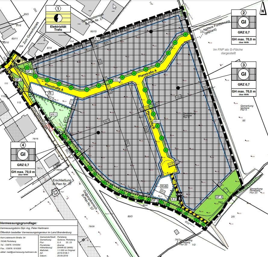 Stadt Perleberg – Bebauungsplan